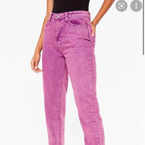 Nasty Gal Denim - Purple split pant jeans
